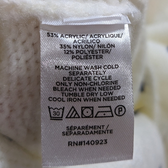 NWT LOFT white colorful polkadot mock neck sweater LP - Picture 8 of 8